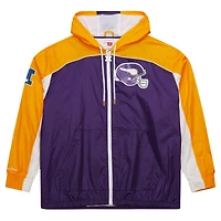 Men's Mitchell & Ness Purple/Gold Minnesota Vikings Big Shot Premium Full-Zip Windbreaker