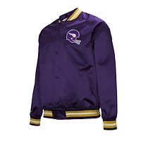 Veste à boutons-pression doubles en satin violet Minnesota Vikings de Mitchell & Ness pour homme