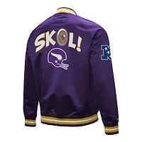 Veste à boutons-pression doubles en satin violet Minnesota Vikings de Mitchell & Ness pour homme