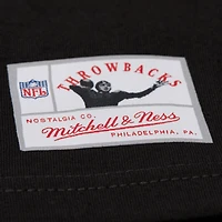 T-shirt graphique noir Mitchell & Ness Randy Moss pour homme, joueur des Vikings du Minnesota, avec inscription « Cheat Up »