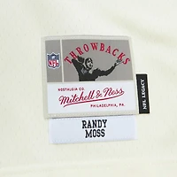 Men's Mitchell & Ness Randy Moss Cream Minnesota Vikings Chainstitch Legacy Jersey