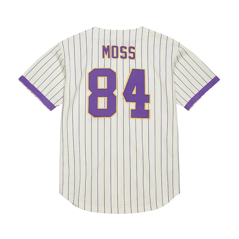 V100492 VIKE 84 Randy Moss Casquette de baseball boutonnée en maille crème pour homme, joueur retraité, SHRMENNUM NN13425-MVICREA #3