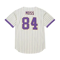 V100492 VIKE 84 Randy Moss Casquette de baseball boutonnée en maille crème pour homme, joueur retraité, SHRMENNUM NN13425-MVICREA #3