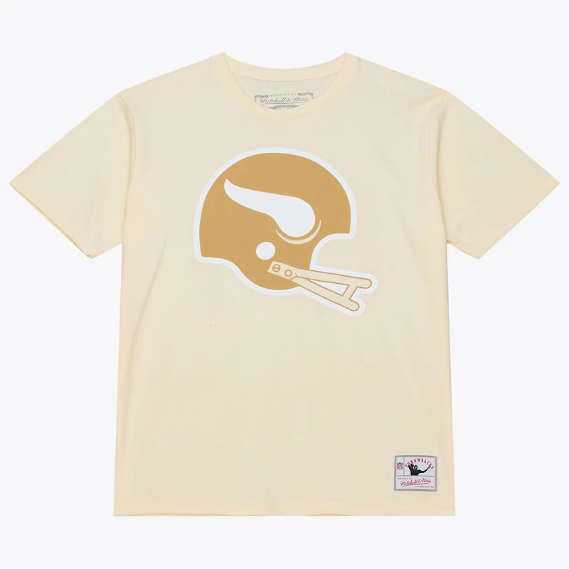 T-shirt Mitchell & Ness Randy Moss crème Minnesota Vikings Sandman avec nom et numéro pour homme