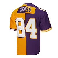 Maillot réplique Mitchell & Ness Randy Moss violet/or Minnesota Vikings 1998 Split Legacy pour homme
