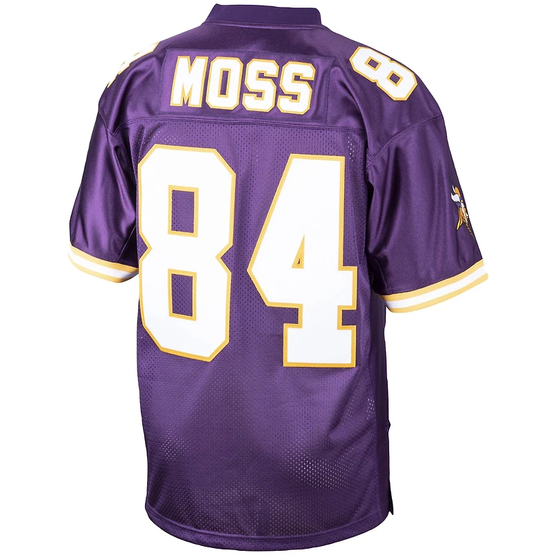 Maillot de joueur retraité authentique Mitchell & Ness Randy Moss violet Minnesota Vikings 1998 pour hommes