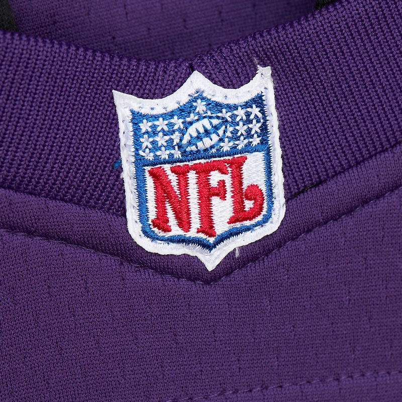 Men's Mitchell & Ness Randy Moss Purple Minnesota Vikings Player Name Number Hoodie Legacy Jersey