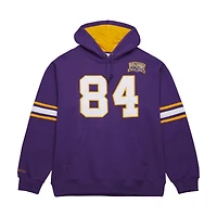 Men's Mitchell & Ness Randy Moss Purple Minnesota Vikings Retired Player Name Number Pullover Hoodie