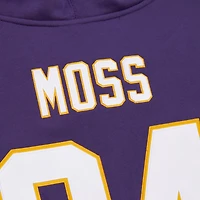 Men's Mitchell & Ness Randy Moss Purple Minnesota Vikings Retired Player Name Number Pullover Hoodie