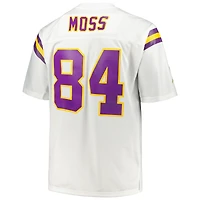 Maillot de joueur retraité Mitchell & Ness Randy Moss blanc Minnesota Vikings Big Tall 1998 Legacy pour hommes