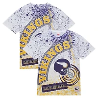 Men's Mitchell & Ness White Minnesota Vikings Team Burst Sublimated T-Shirt