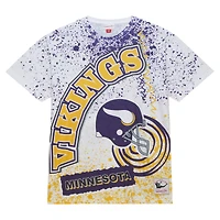 T-shirt sublimé blanc Mitchell & Ness Minnesota Vikings Team Burst pour hommes