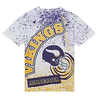 T-shirt sublimé blanc Mitchell & Ness Minnesota Vikings Team Burst pour hommes