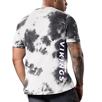 T-shirt MSX by Michael Strahan noir Minnesota Vikings Freestyle Tie-Dye pour homme