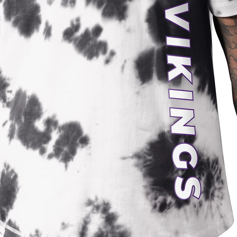 T-shirt MSX by Michael Strahan noir Minnesota Vikings Freestyle Tie-Dye pour homme