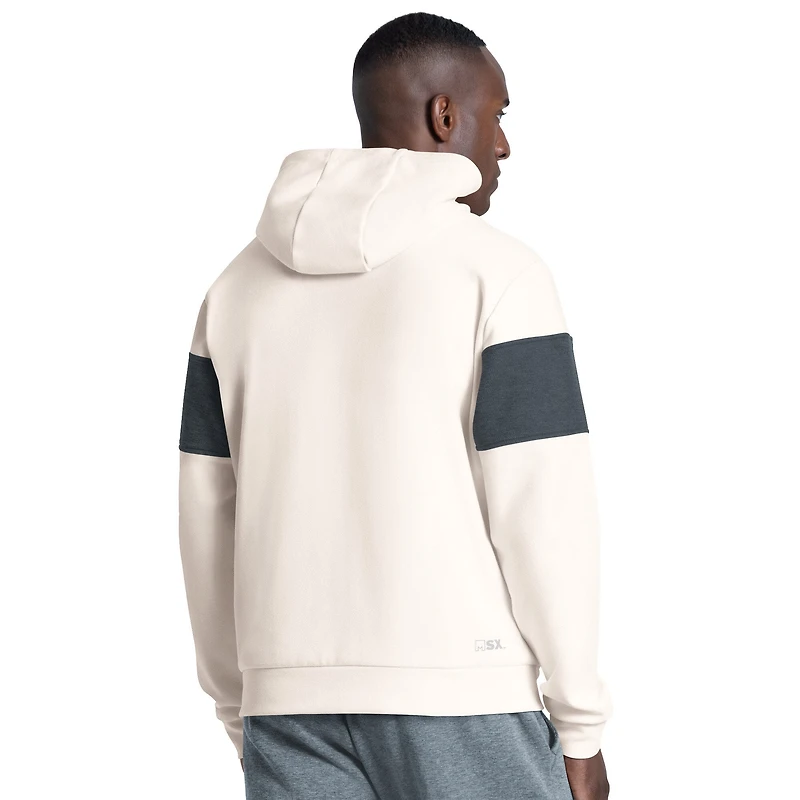 Men's MSX by Michael Strahan Cream Minnesota Vikings Competition Full-Zip Tri-Blend Hoodie