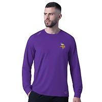 T-shirt à manches longues violet MSX par Michael Strahan pour homme, attaquant des Vikings du Minnesota