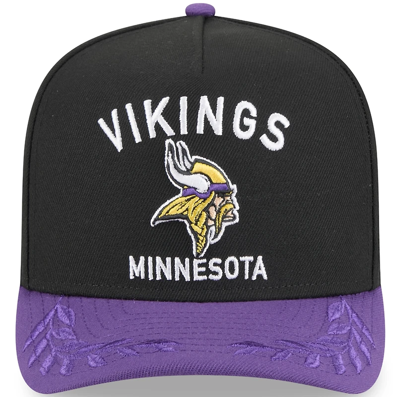 Men's New Era Black/Purple Minnesota Vikings 2025 NFL Draft 9FIFTY A-Frame Snapback Hat