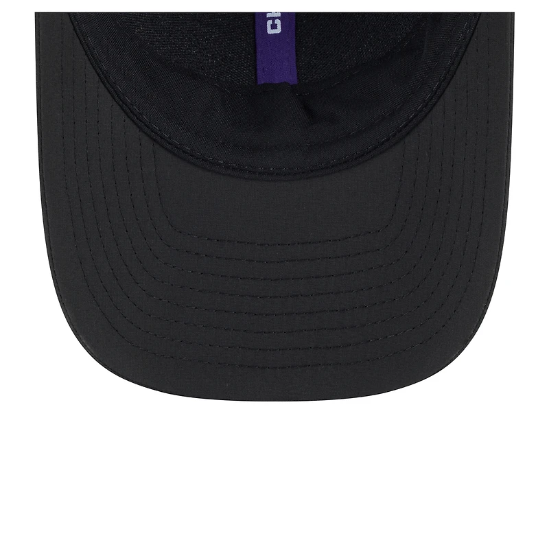 Casquette ajustable New Era noire Minnesota Vikings 2025 Inspire Change 9FORTY M-Crown pour homme