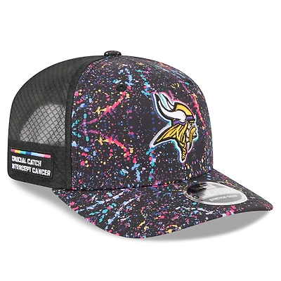 Casquette ajustable 9SEVENTY NFL Crucial Catch 2025 des Vikings du Minnesota New Era noire pour homme