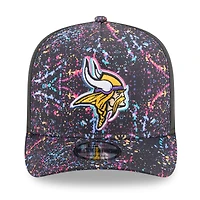 Casquette snapback 9FIFTY Crucial Catch NFL 2025 pour homme, modèle New Era noir des Minnesota Vikings