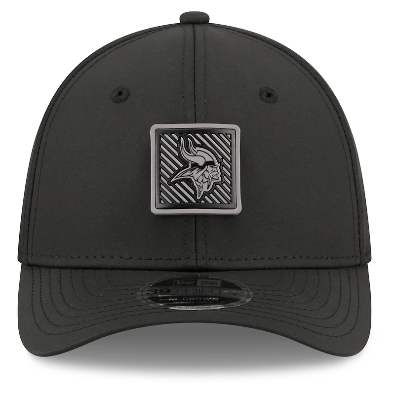 Men's New Era Black Minnesota Vikings 2026 NFL Training Camp 39THIRTY Flex Hat