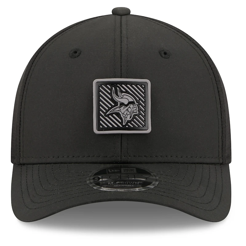 Casquette ajustable New Era noire Minnesota Vikings 2026 NFL Training Camp 9FORTY pour homme