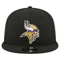 Men's New Era  Black Minnesota Vikings 9FIFTY Snapback Hat