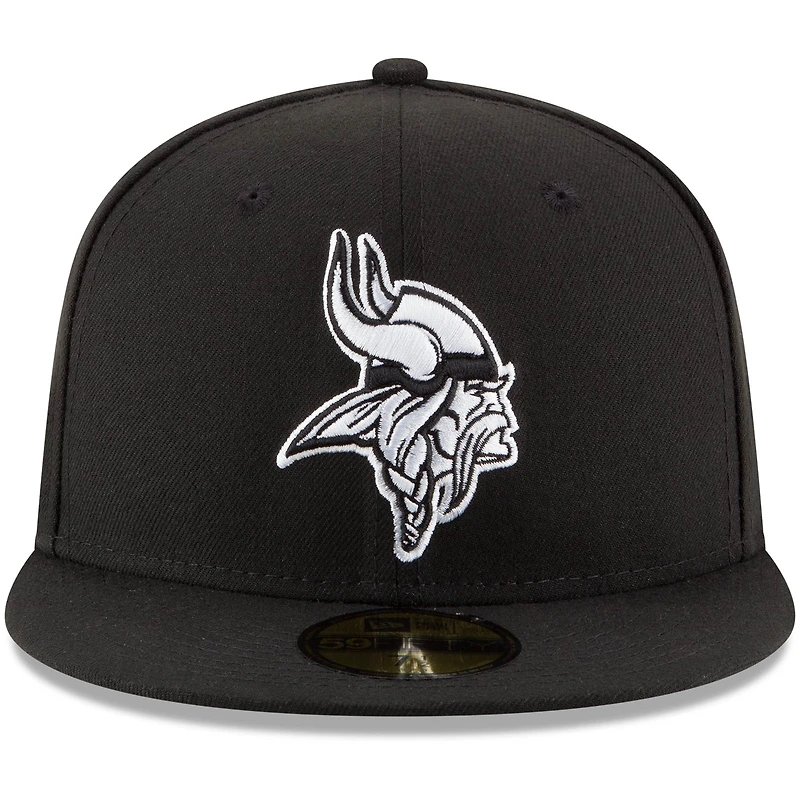 Casquette ajustée New Era Minnesota Vikings B-Dub 59FIFTY pour homme noire