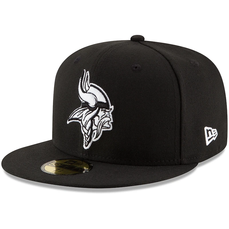 Casquette ajustée New Era Minnesota Vikings B-Dub 59FIFTY pour homme noire