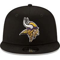 Men's New Era Black Minnesota Vikings Basic 9FIFTY Adjustable Snapback Hat