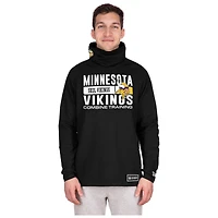 Sweat à capuche fonctionnel noir rayures pour homme New Era Minnesota Vikings Fandom Balaclava Helmet Tri-Blend