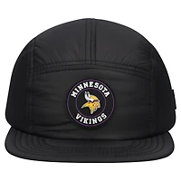 Casquette ajustable matelassée noire des Vikings du Minnesota de New Era pour homme
