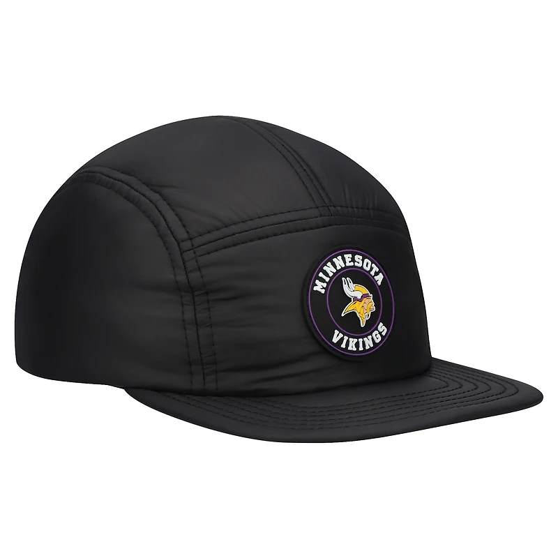 Men's New Era  Black Minnesota Vikings Quilted Camper Adjustable Hat