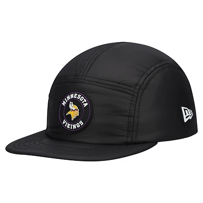 Men's New Era  Black Minnesota Vikings Quilted Camper Adjustable Hat