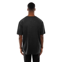 Men's New Era Black Minnesota Vikings Retro Logo Enzyme Washed Oversized T-Shirt