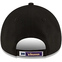 Men's New Era Black Minnesota Vikings The League 9FORTY Adjustable Hat