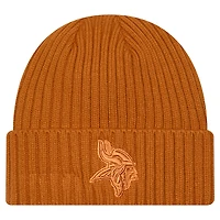 Bonnet à revers en tricot marron Minnesota Vikings Color Pack pour homme New Era