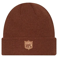 Men's New Era Brown Minnesota Vikings Tiramasu Waffle Cuffed Knit Hat