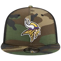 Casquette New Era Camo Minnesota Vikings Main Trucker 9FIFTY Snapback pour homme