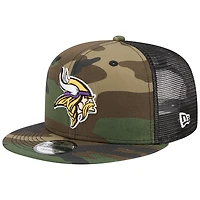 Casquette New Era Camo Minnesota Vikings Main Trucker 9FIFTY Snapback pour homme