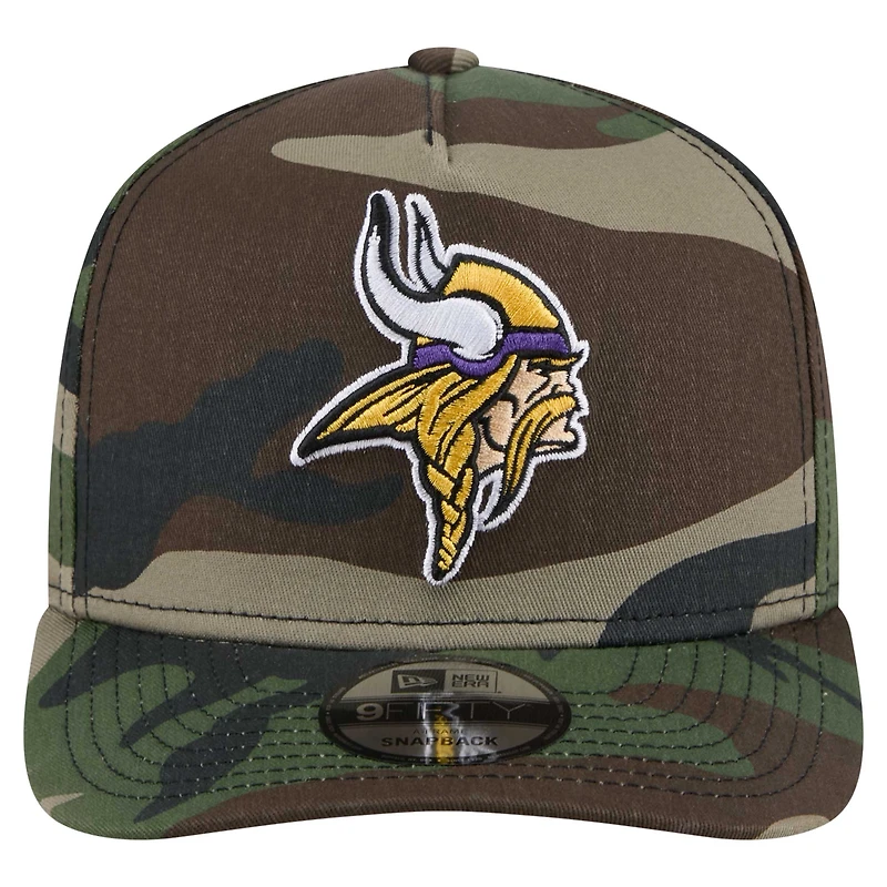 Casquette à visière camouflage New Era 9FIFTY pour homme des Minnesota Vikings