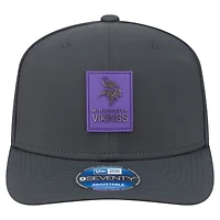 Casquette ajustable New Era 9SEVENTY pour homme, couleur anthracite, Minnesota Vikings 2025, idéale pour les temps froids.