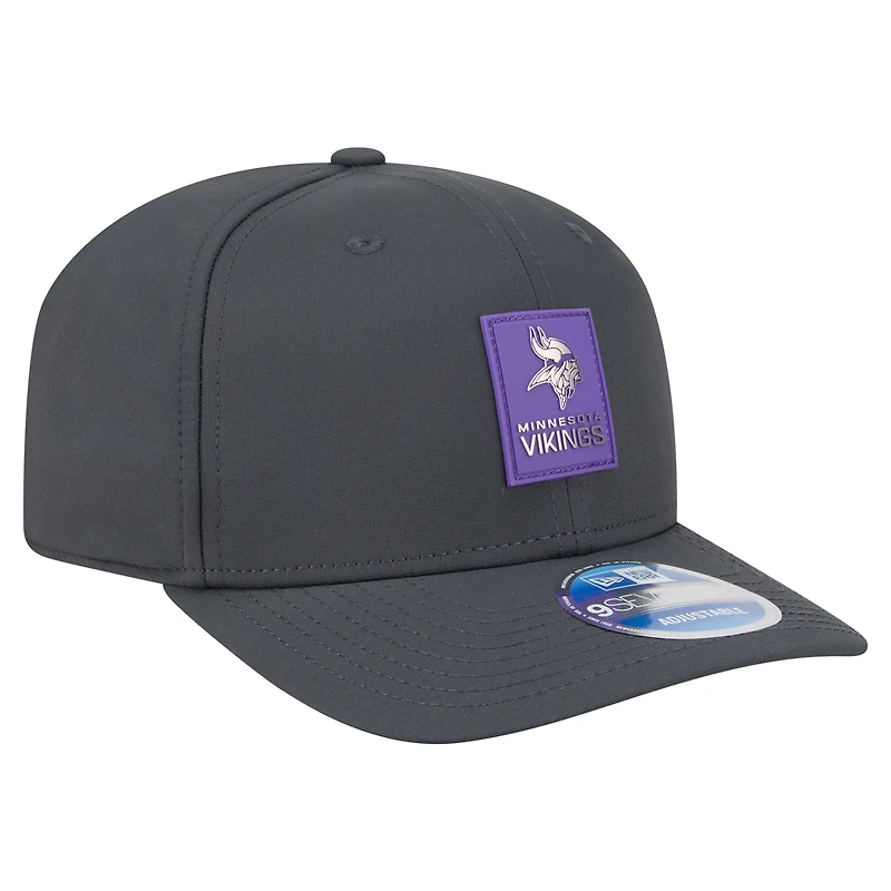 Men's New Era Charcoal Minnesota Vikings 2025 Sideline Cold Weather 9SEVENTY Adjustable Hat