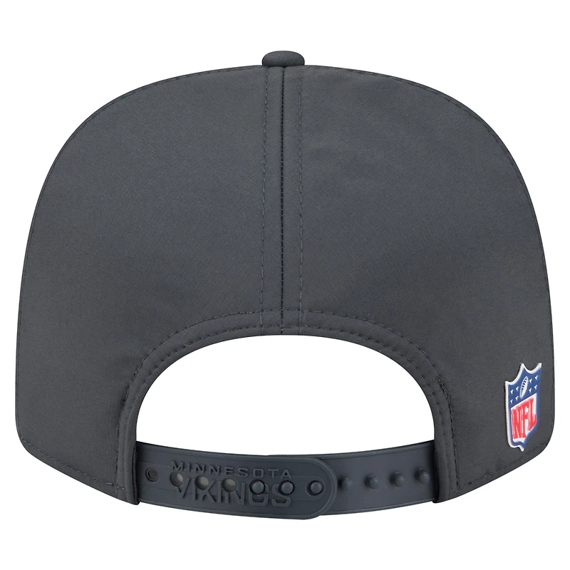 Men's New Era Charcoal Minnesota Vikings 2025 Sideline Cold Weather 9SEVENTY Adjustable Hat