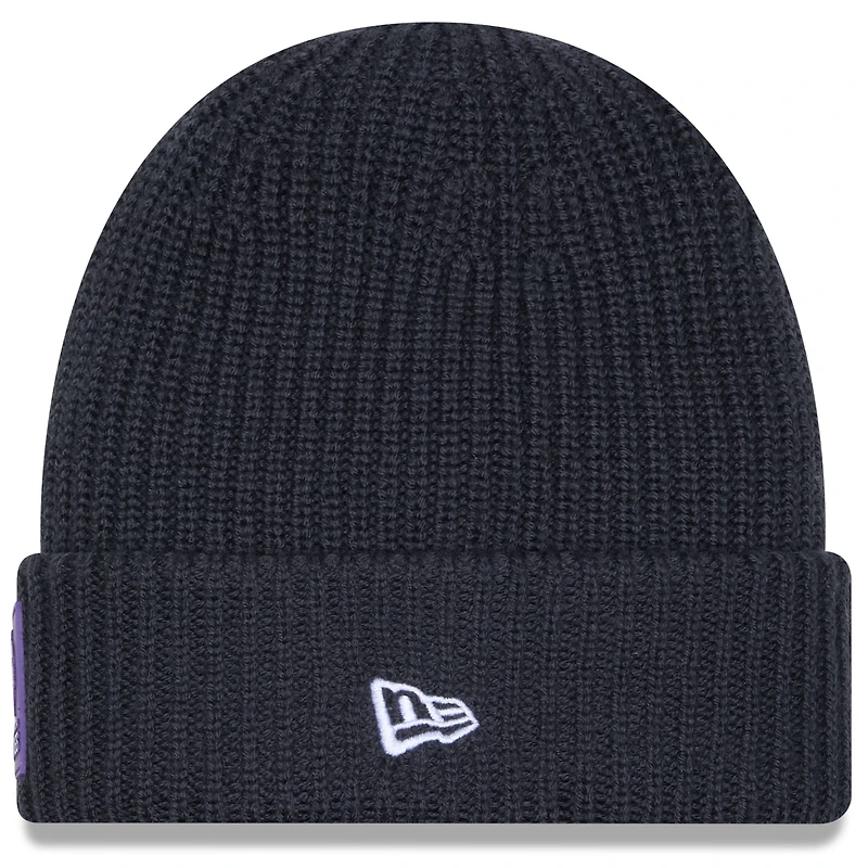 Men's New Era Charcoal Minnesota Vikings 2025 Sideline Cold Weather Cuffed Knit Hat