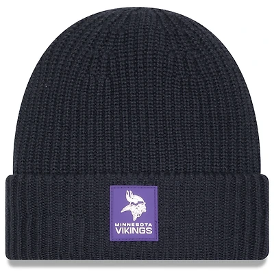 Men's New Era Charcoal Minnesota Vikings 2025 Sideline Cold Weather Cuffed Knit Hat