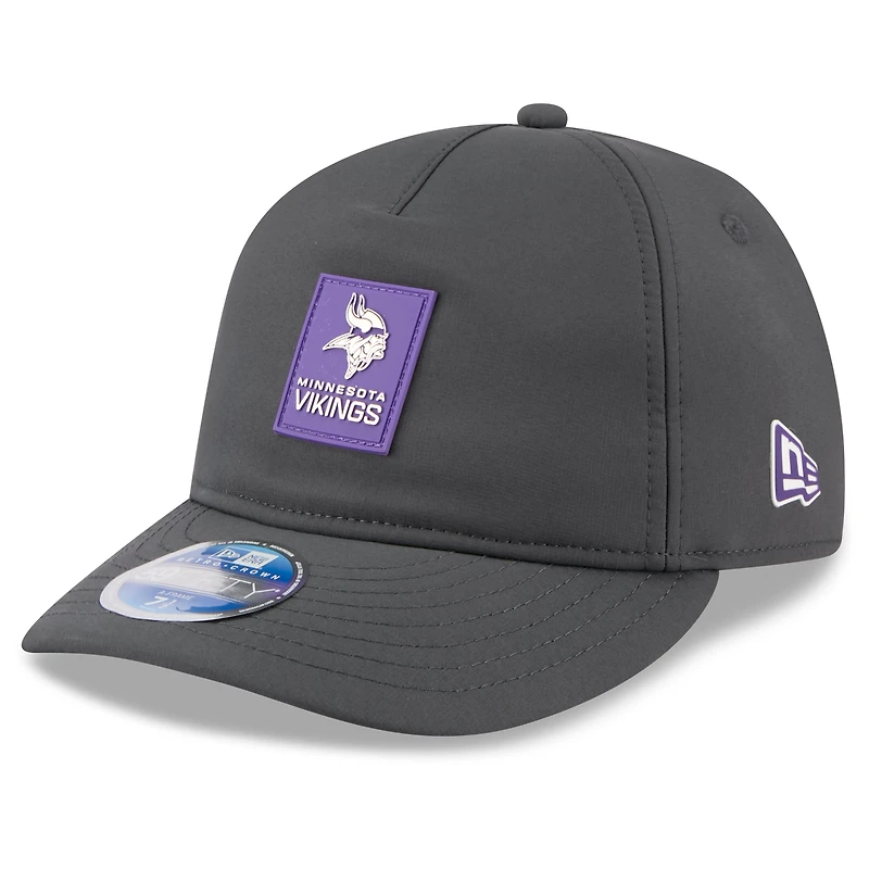 Men's New Era Charcoal Minnesota Vikings 2025 Sideline Cold Weather Retro Crown 59FIFTY Fitted Hat