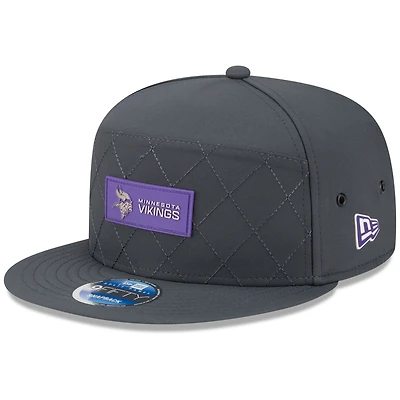 Casquette snapback 9FIFTY à panneau fendu latéral New Era anthracite pour homme