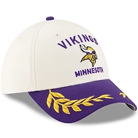 Men's New Era  Cream/Purple Minnesota Vikings 2025 NFL Draft 39THIRTY Flex Hat
